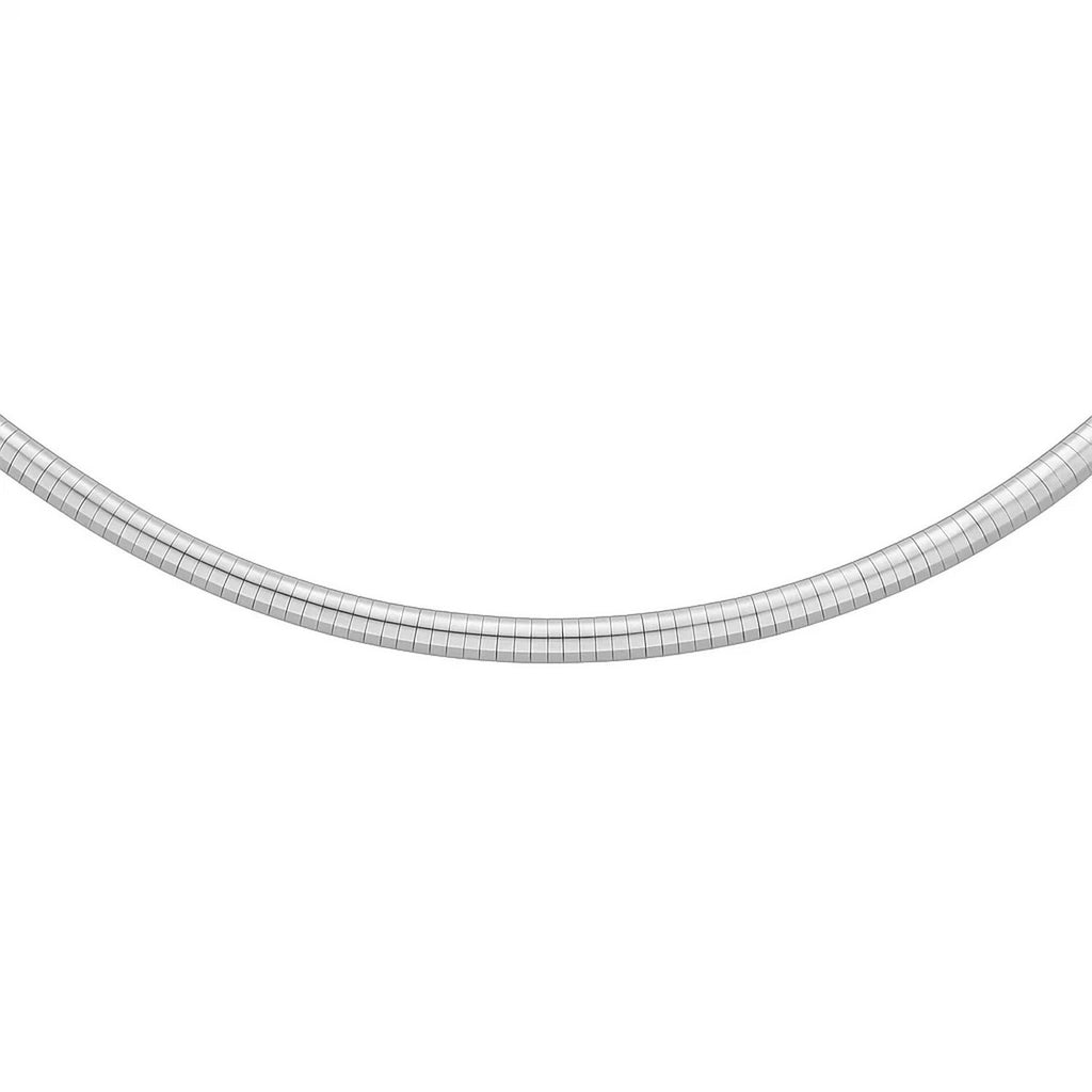 Sterling Silver Classic Omega Chain Necklace (6.0mm)