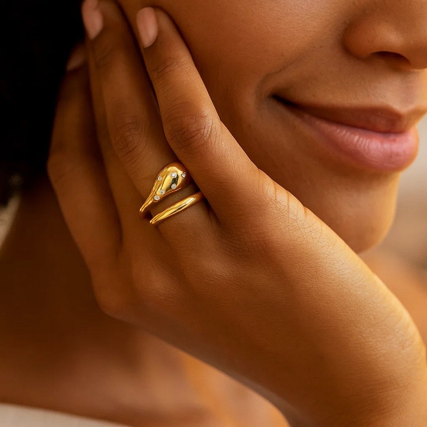 14K Yellow Gold Diamond Cut Stackable Ring (8.40 mm)