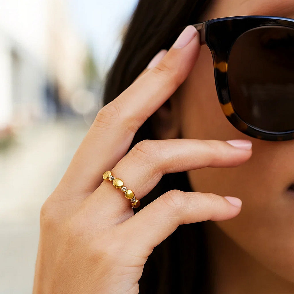 14K Yellow Gold Textured Rope Ring (4.00 mm)