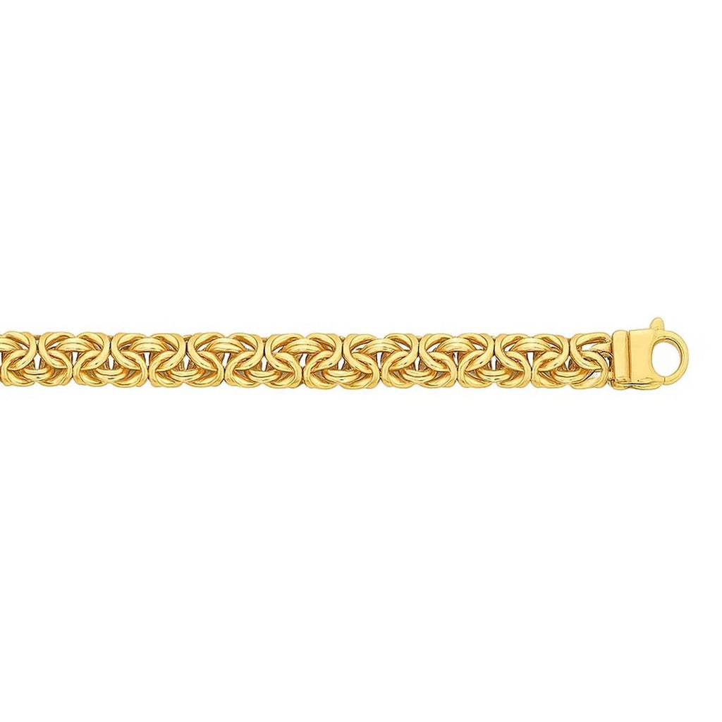 14k Yellow Gold Byzantine Motif Chain Necklace