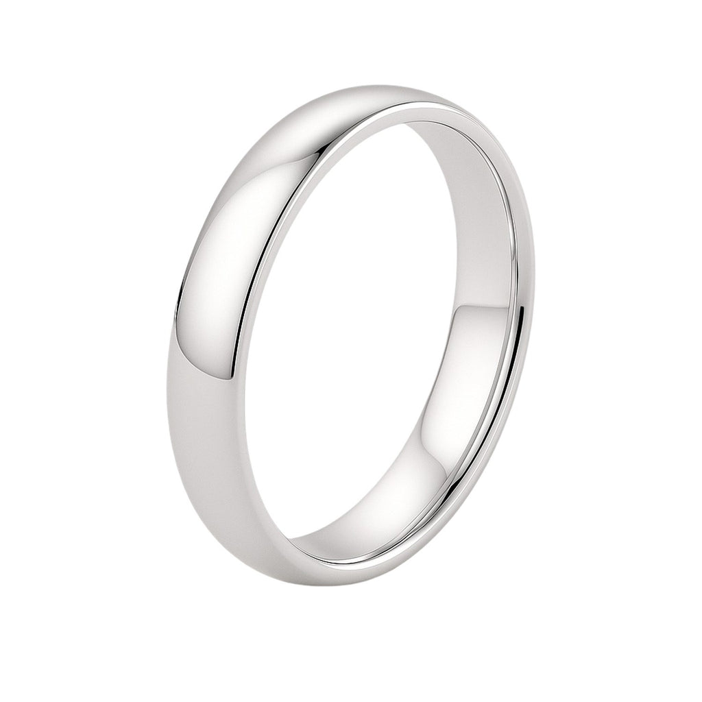 14k White Gold Comfort Fit Wedding Band(4.00 mm)