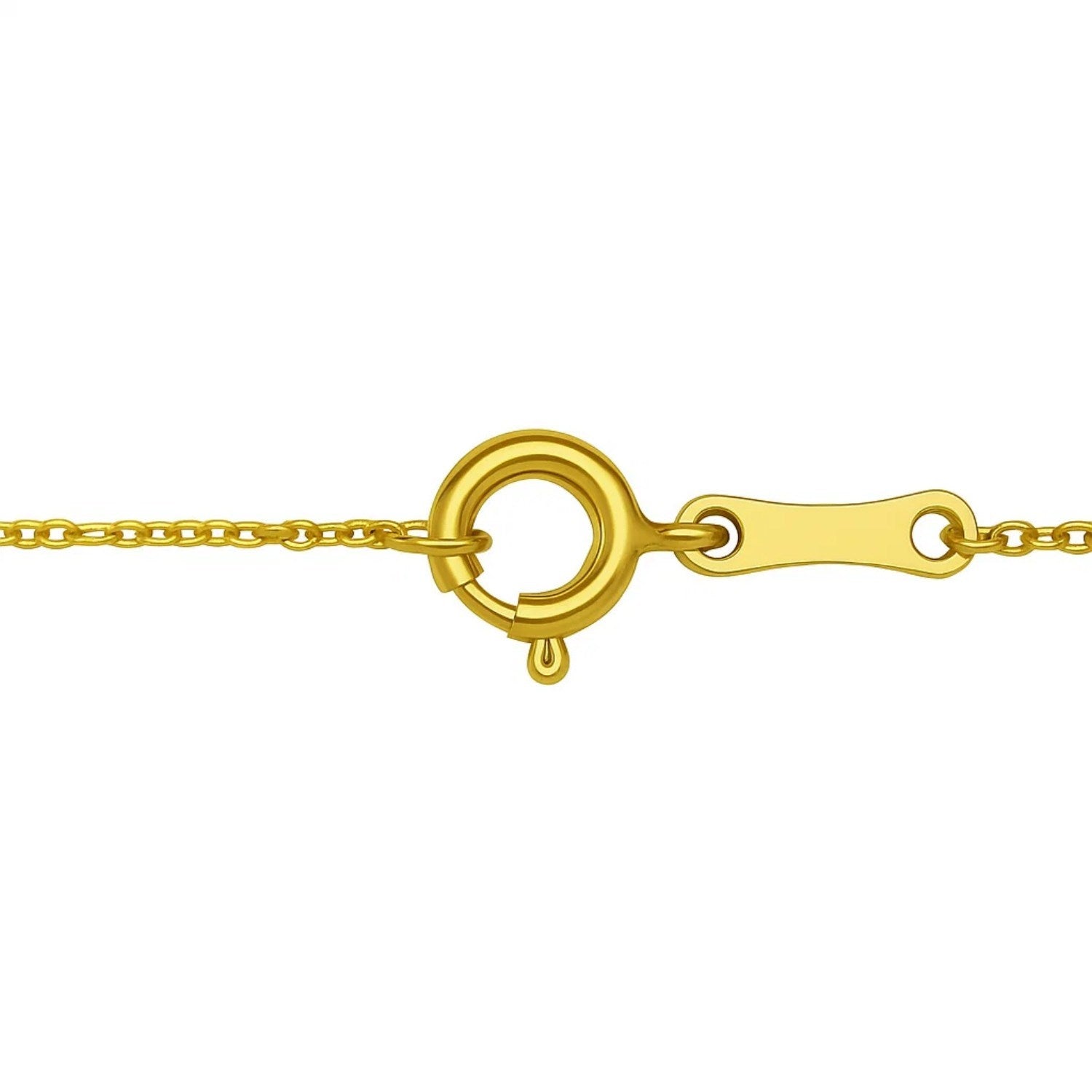 Open Heart and Pearl Necklace in 14K Yellow Gold