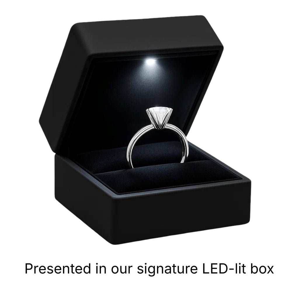 1.50Ct Princess Lab Grown IGI G/VS1 Diamond Ring in 14K White Gold