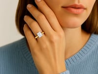 5 Carat Radiant Lab Grown IGI G/VS1 Diamond Solitaire Ring in 10K Yellow Gold