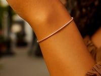 14K Rose Gold Diamond Cut Stack Bangle Bracelet (1.80 mm)